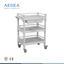 AG-UTB09 ABS material hospital plastic utility cart with side handle